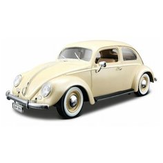 Bburago Машинка металлическая Volkswagen Kafer-Beetle 1955, 1:18, бежевая