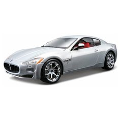 Bburago Машинка металлическая Maserati GranTurismo (2008), 1:24, серебристый