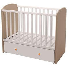 Кроватка-трансформер детская Polini kids Sky 745, с ящиком, макиато