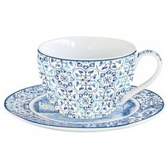 Чашка и блюдце "Indigo collection" в подарочной упаковке Easy Life