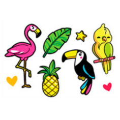 Алмазная мозаика вышивка для девочки "Птицы" наклейки Mazari 10х15 см