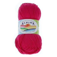 Пряжа Alpina "SATI" 100% мерсеризованный хлопок №175 малиновый - 10 мотков по 50 г