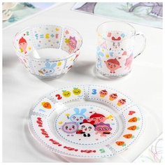 Набор детской посуды Sima-land "Малышарики", 3 предмета Сима ленд