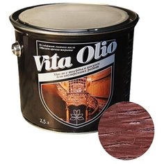 Масло-воск Живая краска VITA OLIO для внутренних работ с твердым воском, махагон, 2.5 л