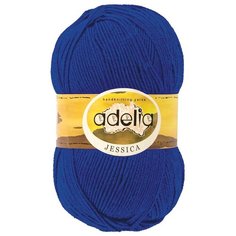 Пряжа Adelia "JESSICA" 67% шерсть, 33% полиэстер №10 синий - 5 мотков по 100 г