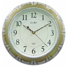 Часы настенные кварцевые La mer GD057001 золотистый/серебристый
