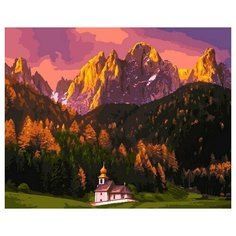 Картина по номерам Храм в горах 40 х 50 см Lori