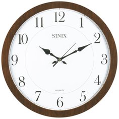 Часы настенные кварцевые Sinix 5063 коричневый/белый