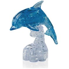 Головоломка Crystal Puzzle Дельфин на подставке со светом синий