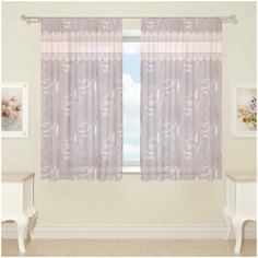 Фототюль для кухни 14925, 145*160 см, 2 шт. Сирень