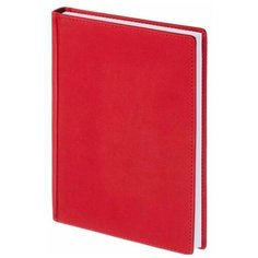 Ежедневник недатированный Альт Velvet искусственная кожа Soft Touch A5+ 136 листов красный