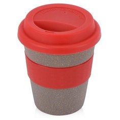 Стакан с силиконовой крышкой "Café", красный Oasis