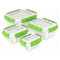 Набор контейнеров (ланч-боксов) InHome, 4 шт (0.38л, 0.8л, 1.5л, 2.5л)