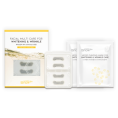 Snow2+ Magnesium Micro Multi Care for Whitening & Wrinkle Микроигольные патчи для глаз с магнием,маска для лица,разглаживание/осветление/патчи с микроиглами, недельный курс