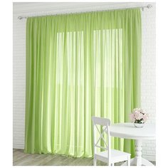 Тюль вуаль на ленте Sola "Престиж", салатовый, 500*250 см