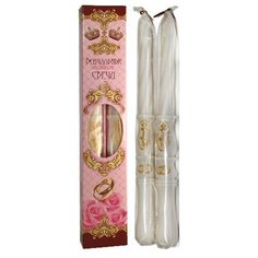 Свечи венчальные Чехов/ 100% парафин белые Орландо