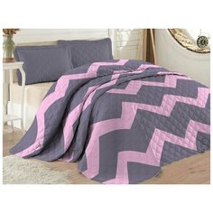 Покрывало стеганое Сирень Зигзаг, 200*220 см.