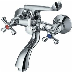 Cron Смеситель для ванны с коротким изливом и душевой лейкой, хромированный