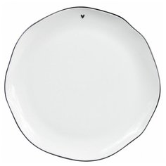 Тарелка обеденная "White/edge black" Bastion Collections