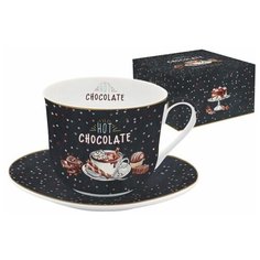 Чашка с блюдцем "Hot Chocolate" в подарочной упаковке Easy Life