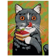 Любимое лакомство. Тортик Раскраска картина по номерам на холсте