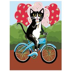 На велосипеде. Лето Раскраска картина по номерам на холсте