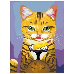 Любимое лакомство. Супчик Раскраска картина по номерам на холсте