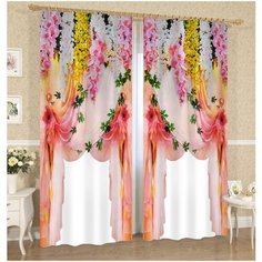 Фотошторы Сирень 18493, 145*260 см, 2 шт.