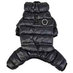 Комбинезон для собак, сверхлегкий PUPPIA "Jumpesuit B", черный, XXL (Южная Корея)