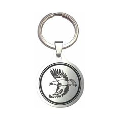 Брелок талисман оберег амулет славянский гороскоп на ключи, сумку металлический сувенир, подарок с гравировкой "Парящий орёл" ОптимаБизнес