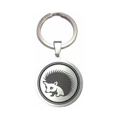 Брелок талисман оберег амулет славянский гороскоп на ключи, сумку металлический сувенир, подарок с гравировкой "Свернувшийся ёж" ОптимаБизнес