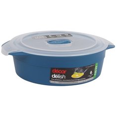 Контейнер DELISH круглый с клапаном 1.1л Decor