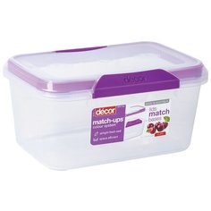 Контейнер MATCH-UPS CLIPS прямоугольный фиолетовый 3л Decor