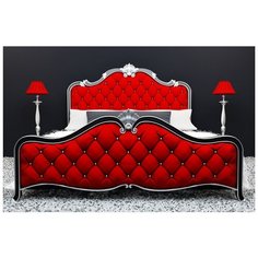 Картина на холсте с подрамником ХитАрт "Красная кровать" 40x26 см