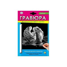 Гравюра Рыжий кот Лебедь, в конверте (Г-2592) серебристая основа