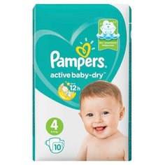 Pampers подгузники Active Baby-Dry 4 (9-14 кг), 10 шт.