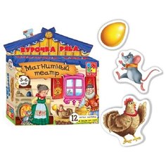 Развивающая игрушка Vladi Toys Магнитный театр "Курочка Ряба", VT3206-12