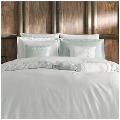 Комплект постельного белья Tivolyo home CATENA NAKISLI крем/бирюзовый (KING SIZE)