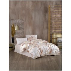 Комплект постельного белья Kristal Home HAZAN коричневый (Евро)