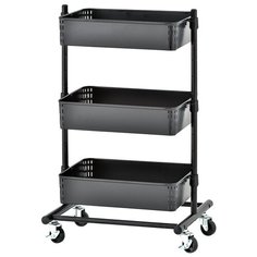 Этажерка-тележка My Space TB3P, 3 корзинки, черный