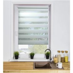 Рулонная штора LM DECOR "Грация" 01 (день/ночь), 61х160см.
