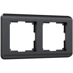 Рамка из пластика на 2 поста Stream графит Werkel W0022104/ Рамка на 2 поста Stream (графит)
