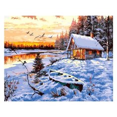 Картина по номерам GX 32278 Домик рыбака зимой 40*50 Paintboy