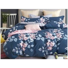 КПБ Cleo сатин набивной "Satin de Luxe" двуспальный 180*210*1 230*240*1 70*70*2 20/666-SK