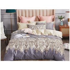 КПБ Cleo сатин набивной "Satin de Luxe" полуторный 150*210*1 160*230*1 70*70*2 15/657-SK