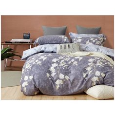 КПБ Cleo сатин набивной "Satin de Luxe" двуспальный 180*210*1 230*240*1 70*70*2 20/734-SK