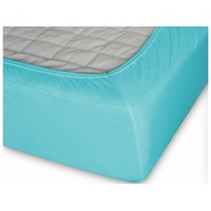 Простыня Cleo трикотажная на резинке 120*200*25 12/12 (бирюза)