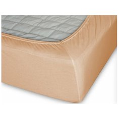 Простыня Cleo трикотажная на резинке 200*200*25 20/07 (персик)