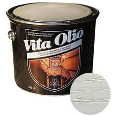 Масло-воск Живая краска VITA OLIO для внутренних работ с твердым воском, серебристый/серый, 2.5 л