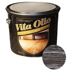 Масло-воск Живая краска VITA OLIO для паркета, лестниц и мебели, эбеновое дерево, 2.5 л